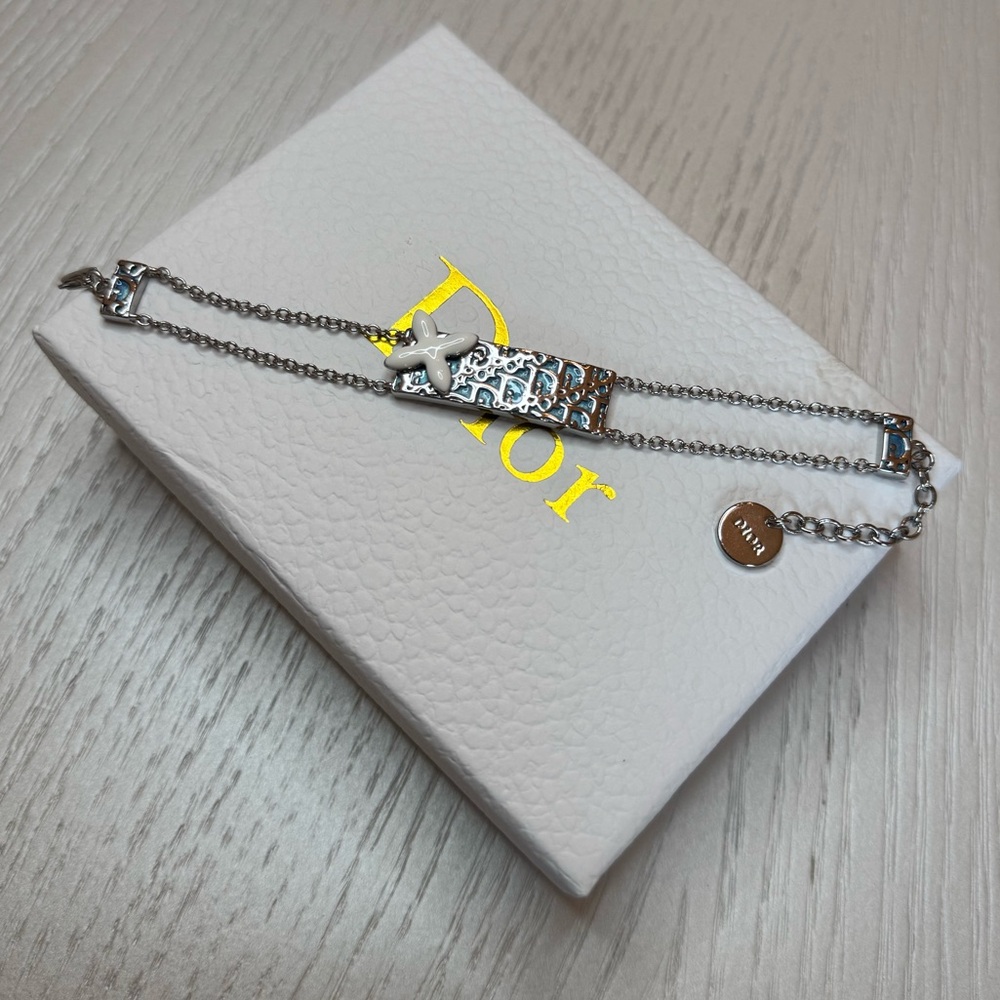 Dior baby blue Silver Bracelet